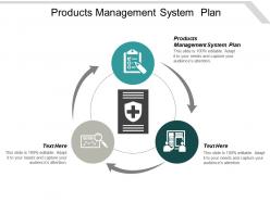 Products management system plan ppt powerpoint presentation styles design templates cpb
