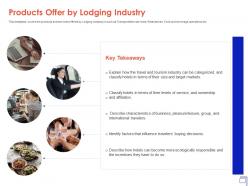 Products offer by lodging industry lodging industry ppt professional
