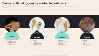 Products Offered By Jewelry Startup To Tiffany And Co Business Plan BP SS