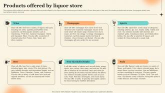 Products Offered By Liquor Store Discount Liquor Store Business Plan BP SS