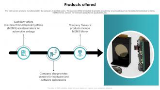 Products Offered Omnitron Sensors Investor Funding Elevator Pitch Deck