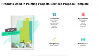 Products used in painting projects services proposal template