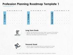 Profession planning roadmap personal goals ppt powerpoint presentation pictures outfit