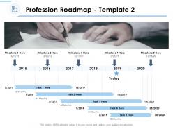 Profession roadmap planning ppt powerpoint presentation show background image