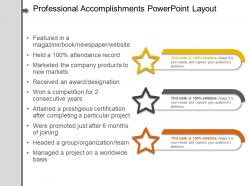 Professional accomplishments powerpoint layout