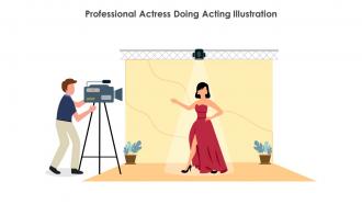 Professional Actress Doing Acting Illustration