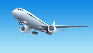 Professional aircraft for passengers stock photo
