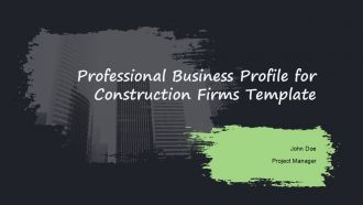 Professional Business Profile For Construction Firms Template PPT H