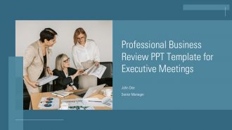 Professional Business Review PPT Template For Executive Meetings PPT H