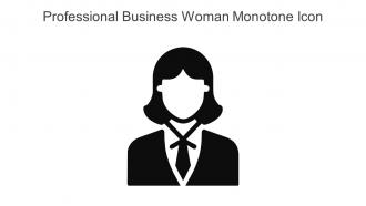 Professional Business Woman Monotone Icon In Powerpoint Pptx Png And Editable Eps Format