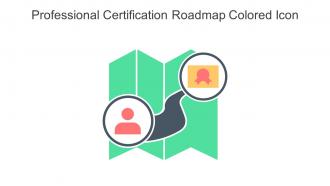 Professional Certification Roadmap Colored Icon In Powerpoint Pptx Png And Editable Eps Format