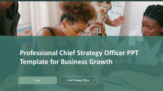 Professional Chief Strategy Officer PPT Template For Business Growth PPT H