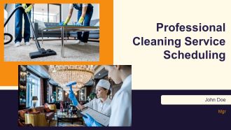 Professional Cleaning Service Scheduling PPT Designs AT