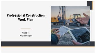 Professional Construction Work Plan PPT Graphics AT