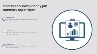 Professional Consultancy Job Summary Report Icon