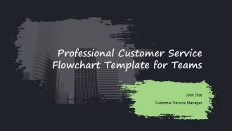 Professional Customer Service Flowchart Template For Teams PPT H