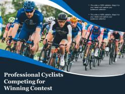 Professional Cyclists Competing For Winning Contest