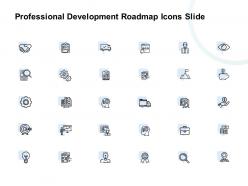 Professional development roadmap icons slide growth ppt powerpoint presentation gallery objects