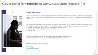 Professional devops services proposal it cover letter for professional devops services proposal it