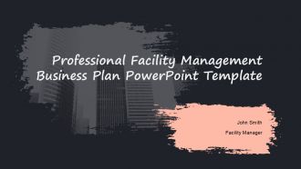 Professional Facility Management Business Plan PowerPoint Template PPT H