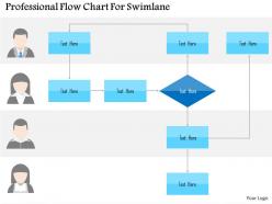 Professional flow chart for swimlane flat powerpoint design