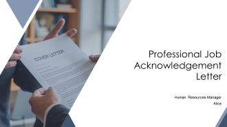 Professional Job Acknowledgement Letter PPT Information AT