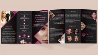 Professional Makeup Artist Brochure Trifold
