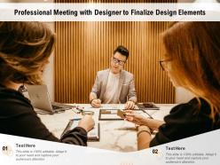 Professional meeting with designer to finalize design elements