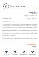 Professional one page letterhead design template