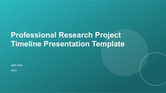 Professional Research Project Timeline Presentation Template PPT H