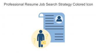 Professional Resume Job Search Strategy Colored Icon In Powerpoint Pptx Png And Editable Eps Format