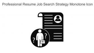 Professional Resume Job Search Strategy Monotone Icon In Powerpoint Pptx Png And Editable Eps Format