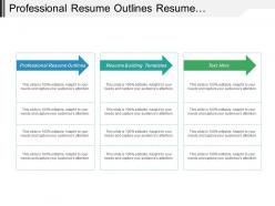 Professional resume outlines resume building templates resumes professionals cpb