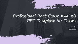 Professional Root Cause Analysis PPT Template For Teams PPT H