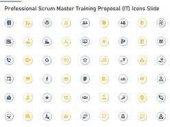 Professional scrum master training proposal it icons slide ppt ideas