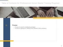 Professional scrum master training proposal it powerpoint presentation slides