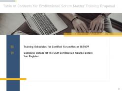 Professional scrum master training proposal it powerpoint presentation slides