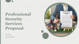 Professional Security Services Proposal PPT Guidelines AT