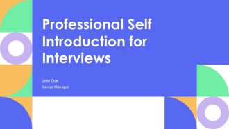 Professional Self Introduction For Interviews PPT Mockup AT