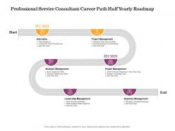 Professional service consultant career path half yearly roadmap
