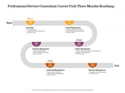 Professional service consultant career path three months roadmap