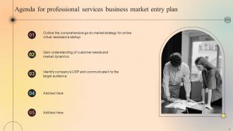 Professional Services Business Market Entry Plan Powerpoint Presentation Slides GTM CD V Graphical Professionally