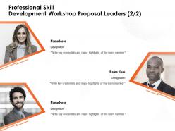 Professional skill development workshop proposal leaders key credentials ppt powerpoint presentation samples