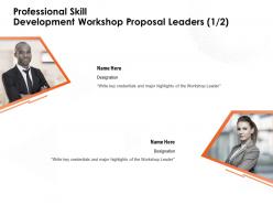 Professional skill development workshop proposal leaders major highlights ppt powerpoint presentation designs