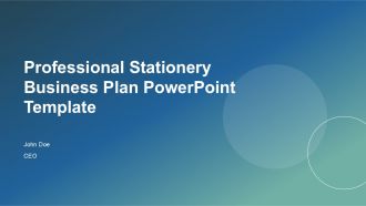 Professional Stationery Business Plan PowerPoint Template PPT H