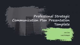 Professional Strategic Communication Plan Presentation Template PPT H