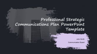 Professional Strategic Communications Plan PowerPoint Template PPT H