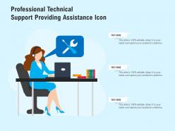 Professional technical support providing assistance icon