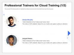 Professional trainers for cloud training audiences attention ppt ideas