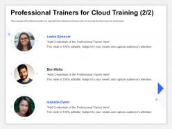 Professional trainers for cloud training capture editable ppt inspiration